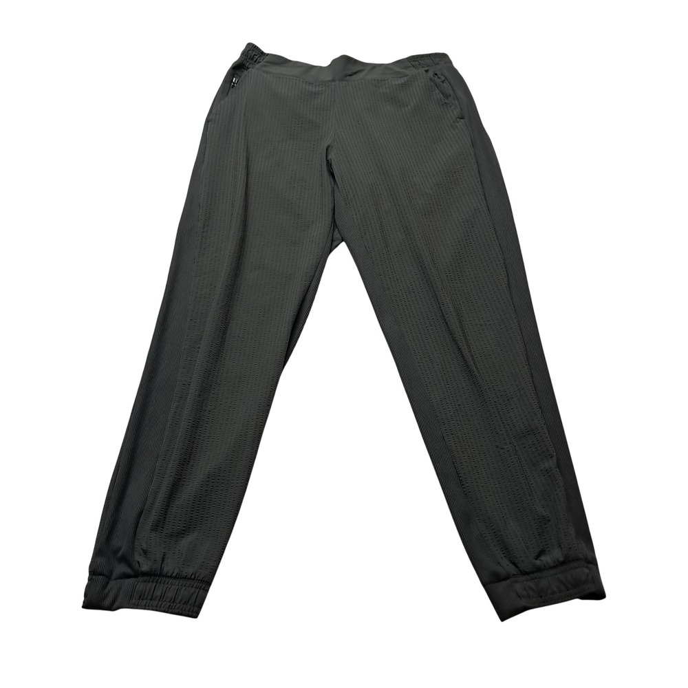 Athleta Textured Brooklyn Jogger Womens 10 Green Stretch Gym Athleisure Hiking